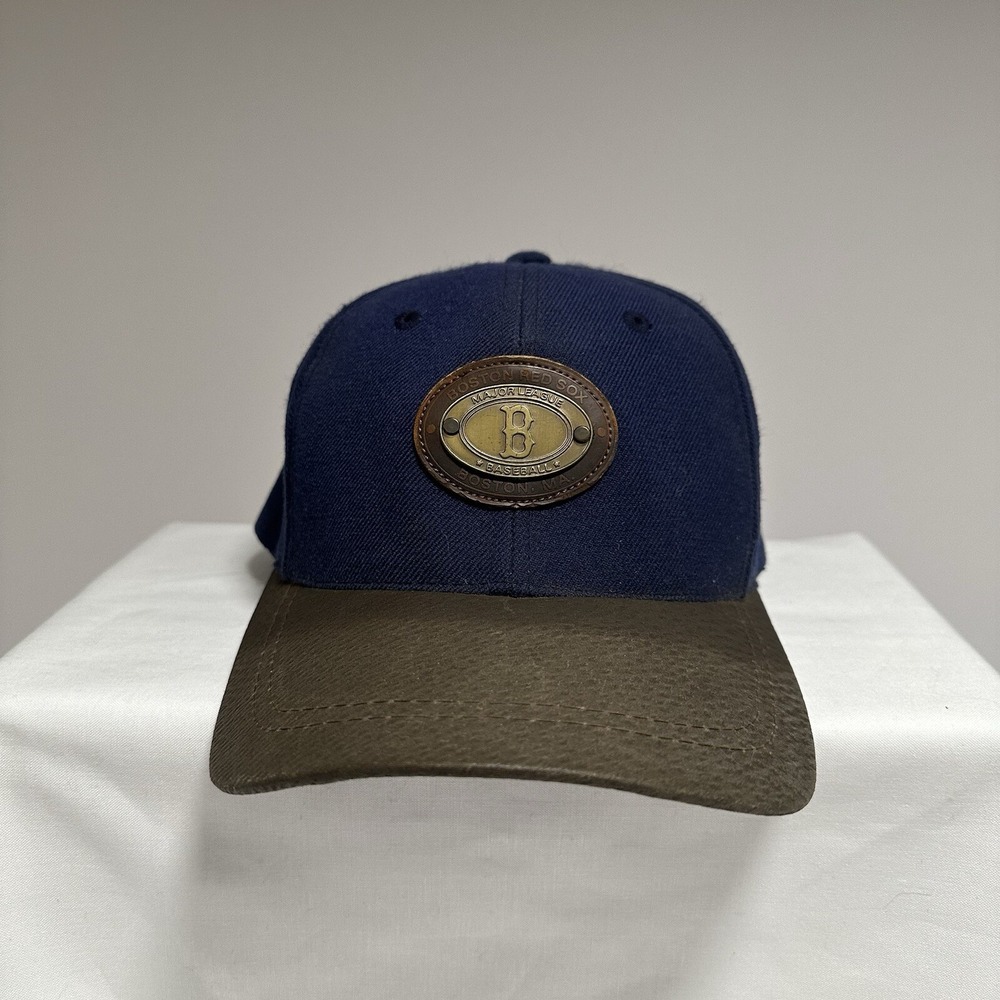 Boston Red Sox MLB Medallion Cap‎ Wool Blend Blue Strap Back Annco